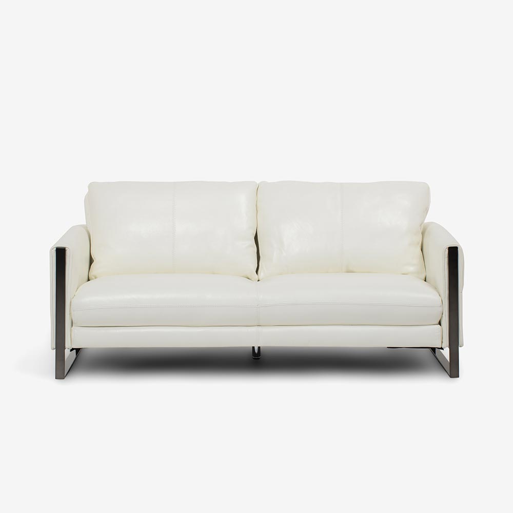 ソファ 3人掛け「L/S 58N（エルエス58）」革#J-744D2 スターホワイト色