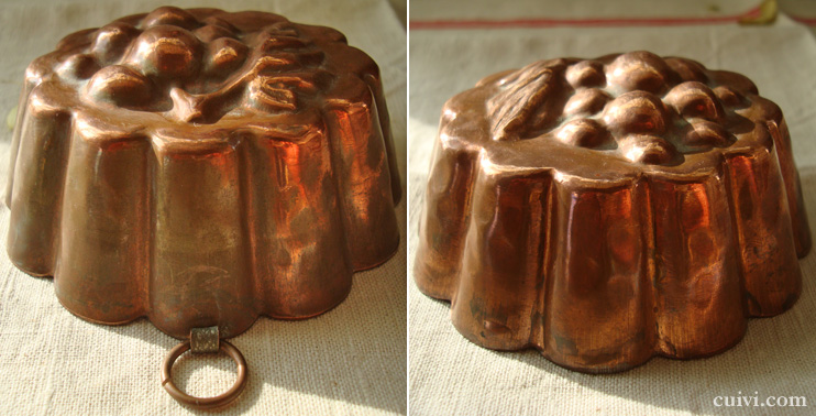 フルーツたちのコッパーモールド（銅の焼き菓子型・ケーキ型）＜4個