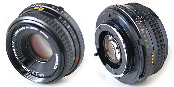 MINOLTA MD ROKKOR 45mm F2