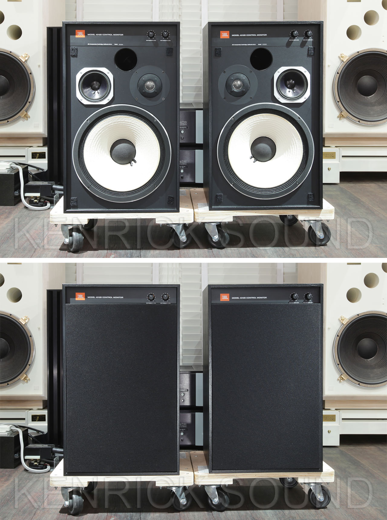 JBL 4312B コンパクトながら良い鳴りっぷりの3way 美品 台車付