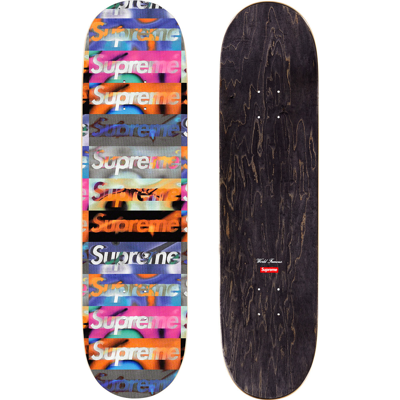 Supreme Distorted Logo Skateboard Deck Black | Supreme | KershKicks