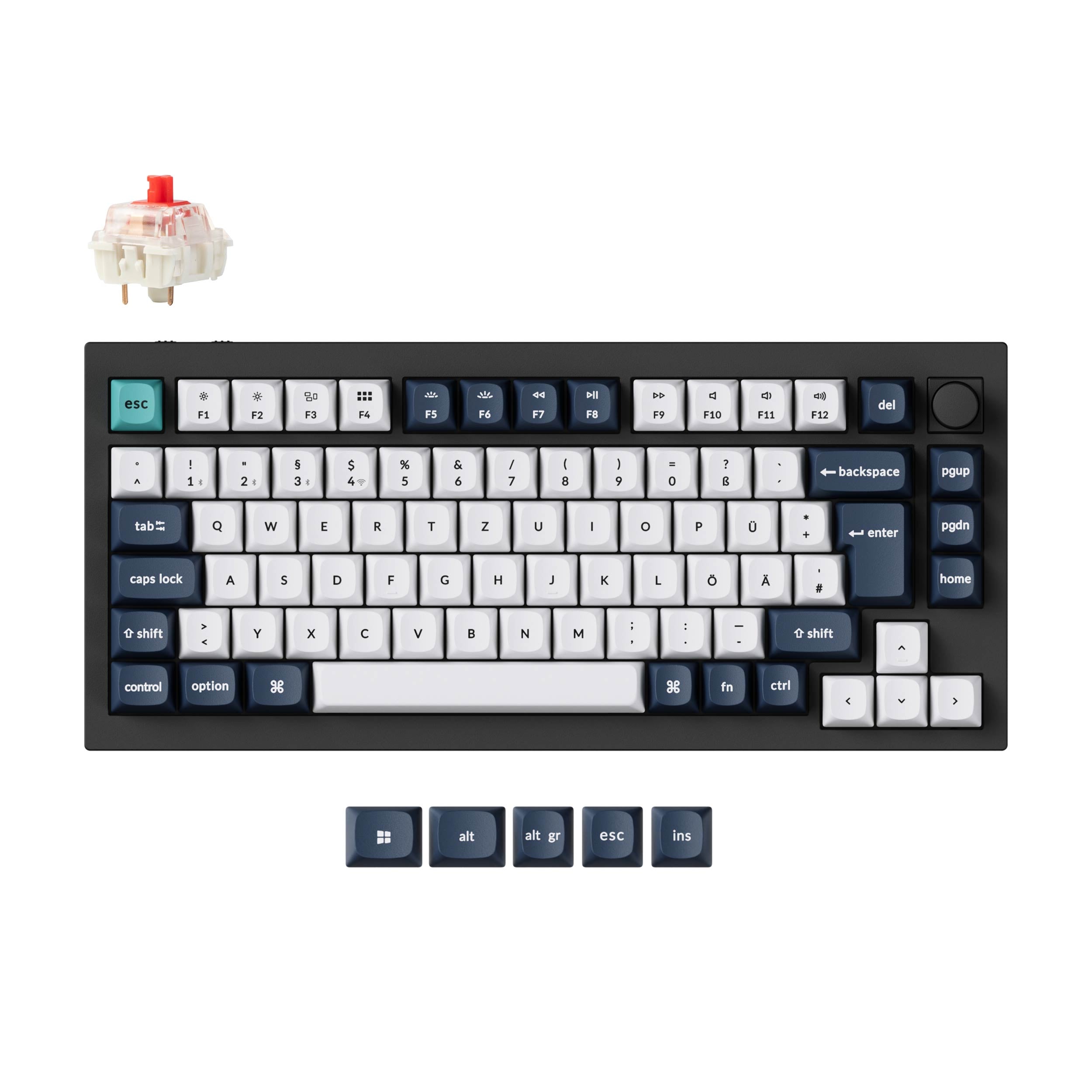 Keychron Q1 Max QMK/VIA Wireless Custom Mechanical Keyboard ISO Layout