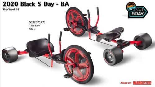 Snap-On Tools Tricycle Ride-On Scooter: Brand New in Box!