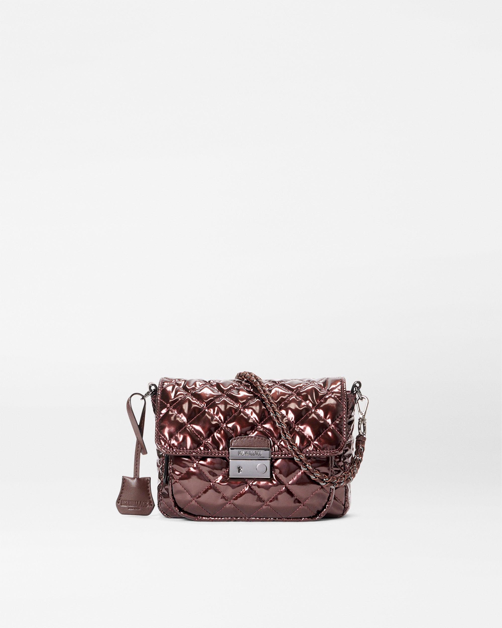 Bordeaux Lacquer Small Crosby Lock Crossbody