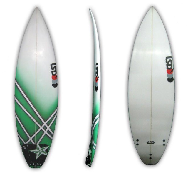 ルークショートデザインサーフボード6'1×18 1/4×2 3/16