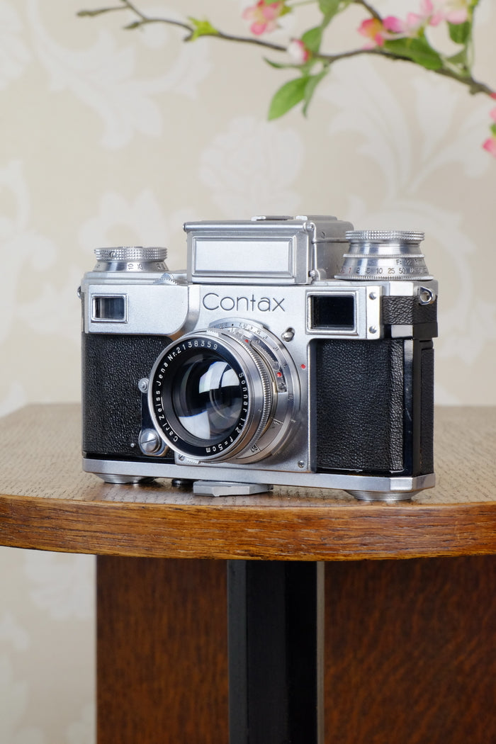 SUPERB! 1942 Zeiss Ikon Contax Camera with Zeiss 2.0/50mm lens