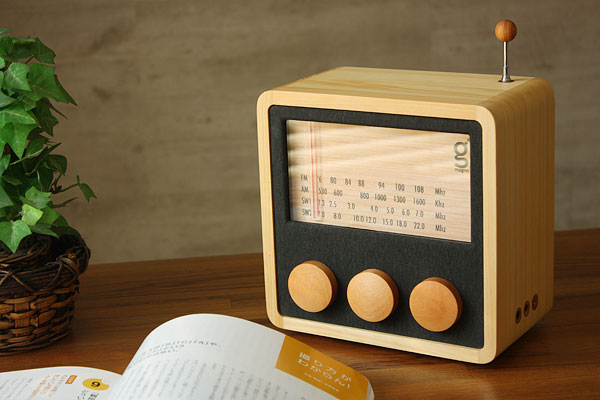 magno（マグノ）・木のラジオ・CUBE【書斎家具通販】