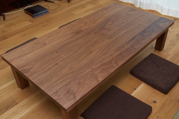 ウォールナット材ローテーブル | 無垢家具・オーダー家具の店