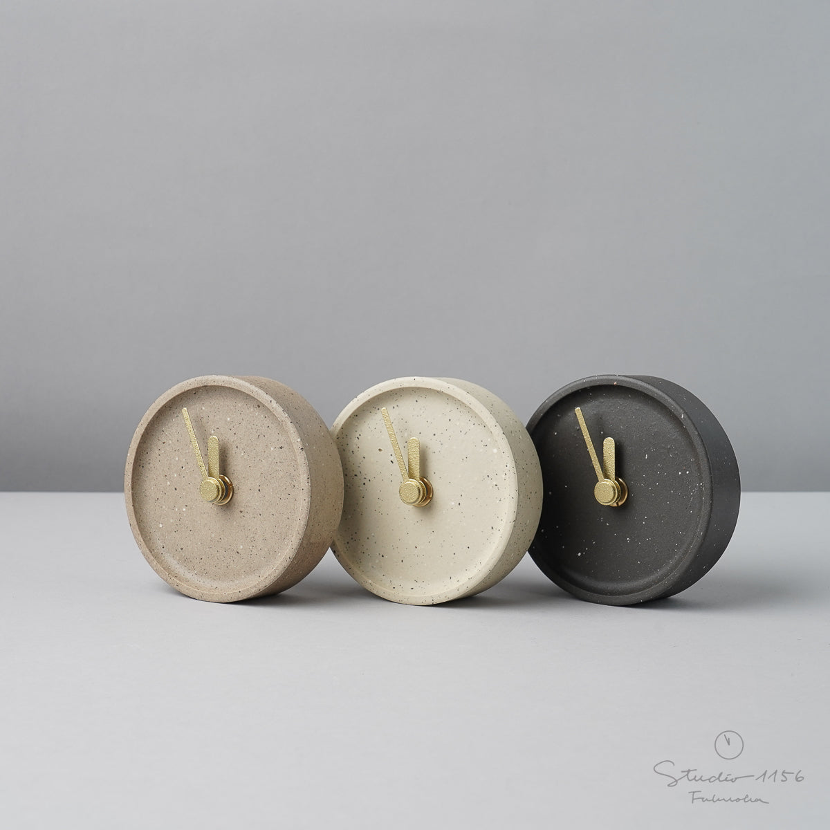 美濃焼 colon:antique 陶器時計 置き時計 電池付 SUGYの通販