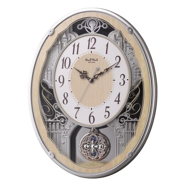 RHYTHM リズム SmallWorld 電波 アミュージング 掛け時計 スモール