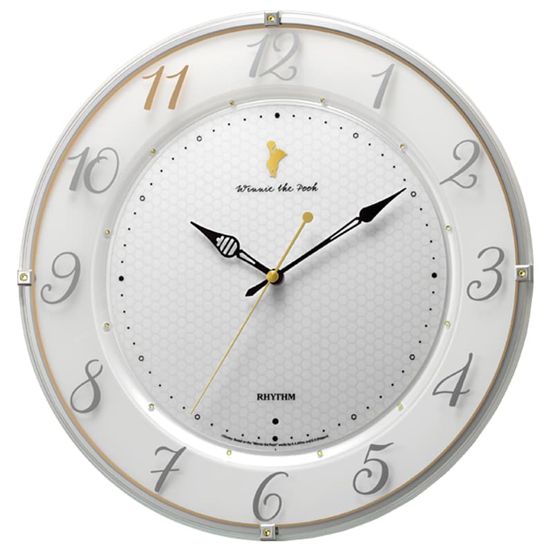 RHYTHM リズム 電波掛け時計 Disney くまのプーさん 8MY542MC03 – 正美