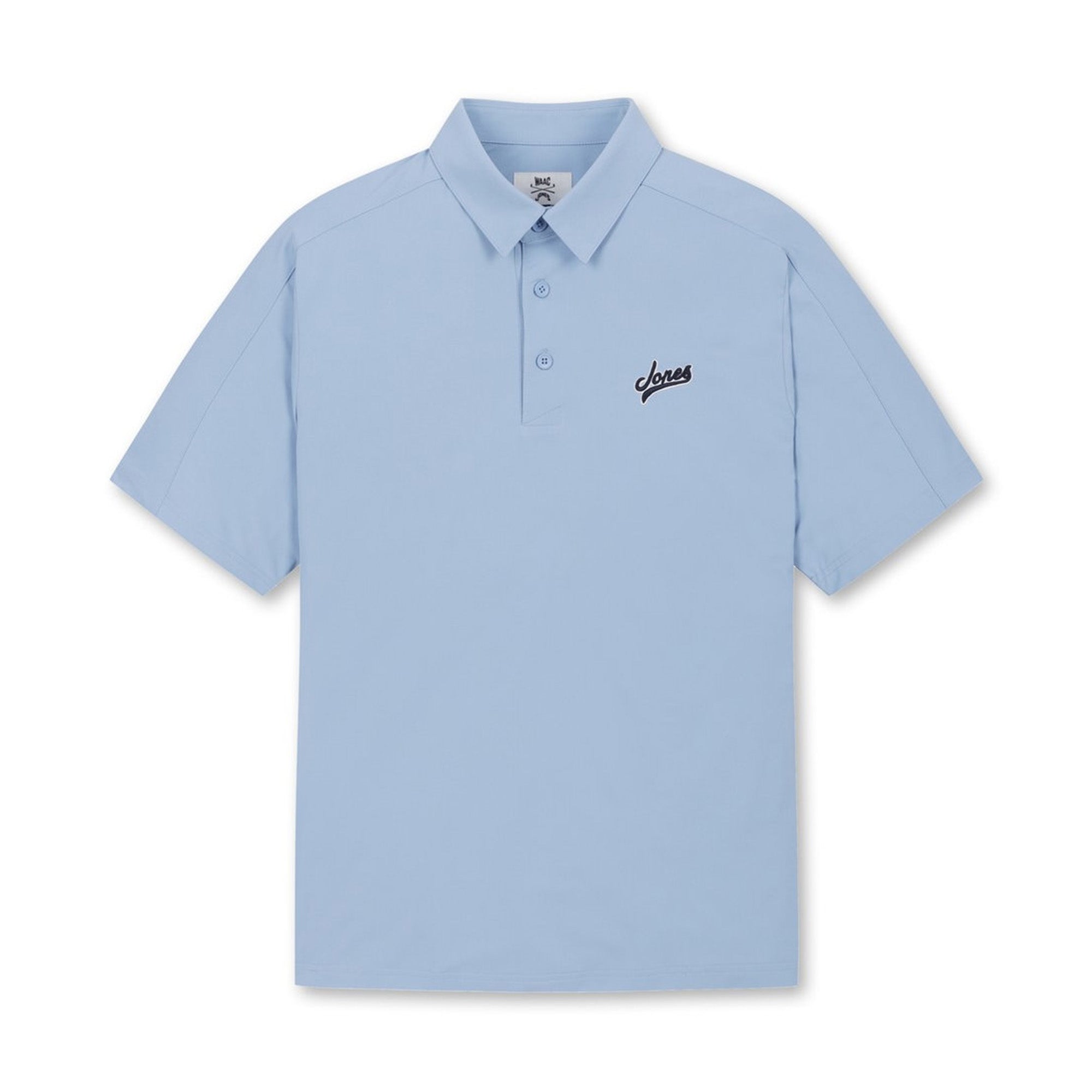 WAAC X JONES】MEN ラインポイントポロシャツ ライトブルー