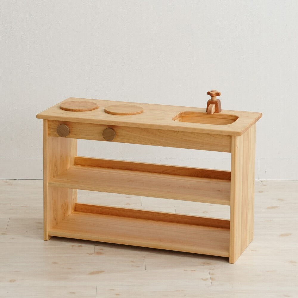 1歳からのごっこ遊びに木のままごとキッチン – なかよしライブラリー