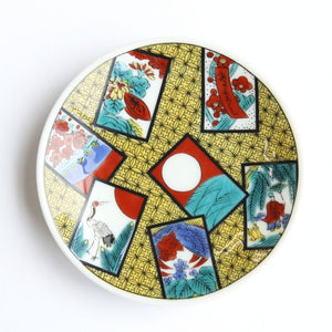九谷焼 豆皿 花かるた – 47 TREASURE