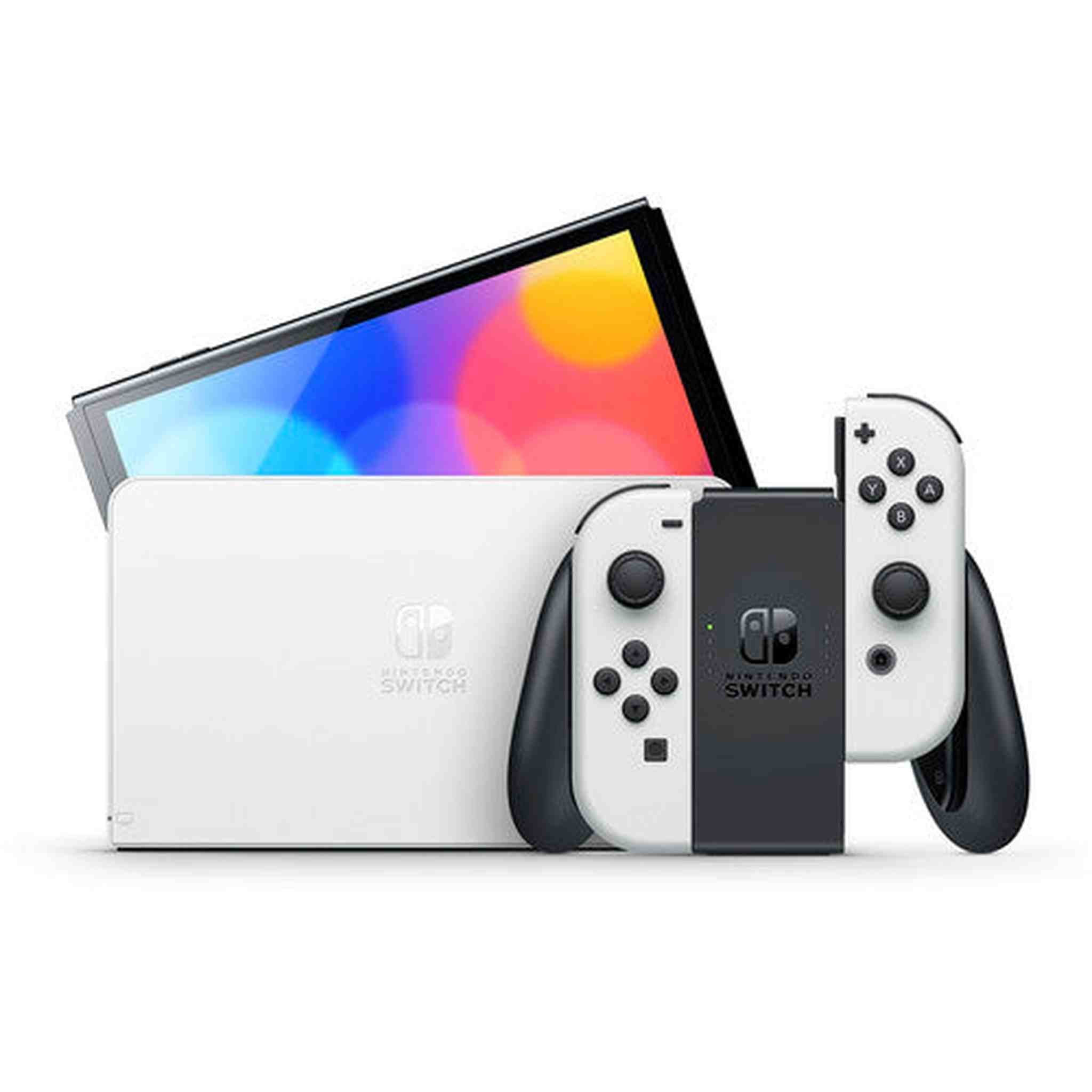 Nintendo Switch OLED White with Animal Crossing New Horizons Game