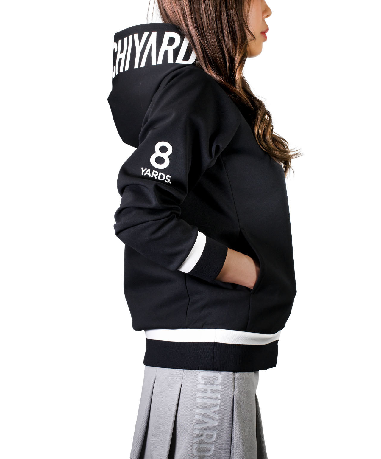 8YARDS / Women's BIG HOODIE IG | Black