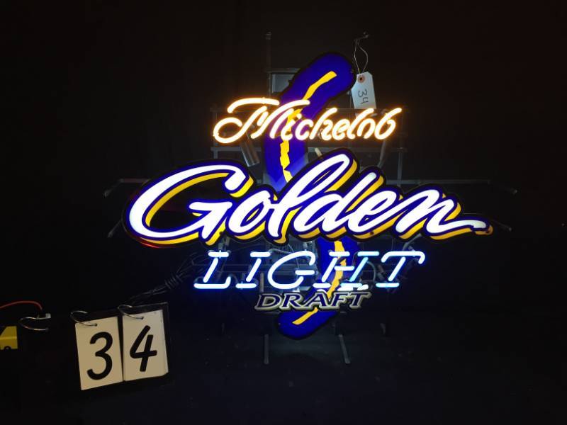 Michelob Golden Light neon sign | Neon Blowout and Mancave