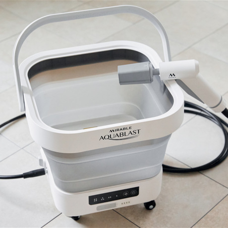 水道・電源いらず。ウルトラファインバブルで、優しく強力洗浄できる