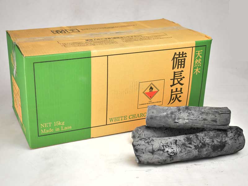 ラオス備長炭 切太丸（特大）15kg | 業務用備長炭・オガ炭・木炭販売の