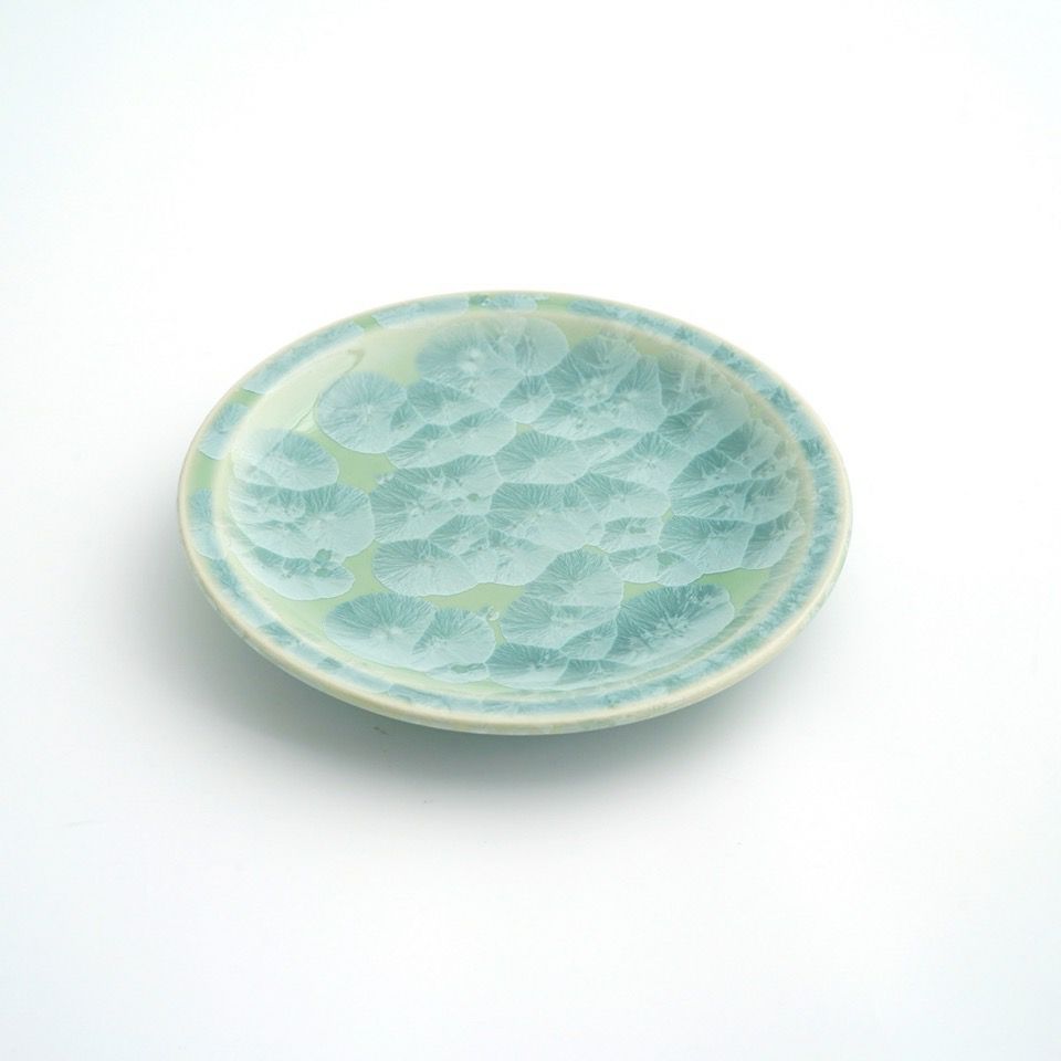 花結晶 【京焼・清水焼】花結晶 三寸皿（緑）〈1枚〉 |皿や鉢など和