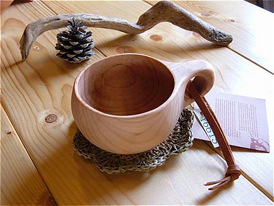 kuksa ククサ M-6 木製 マグカップ 白樺のカップ - たびんちゅや（旅人屋）