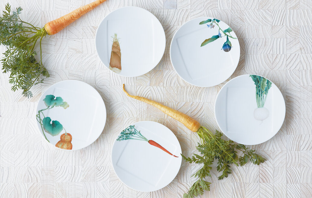 京香旬彩 飯碗ペア(金時人参・加茂茄子) | ノリタケ食器公式オンライン