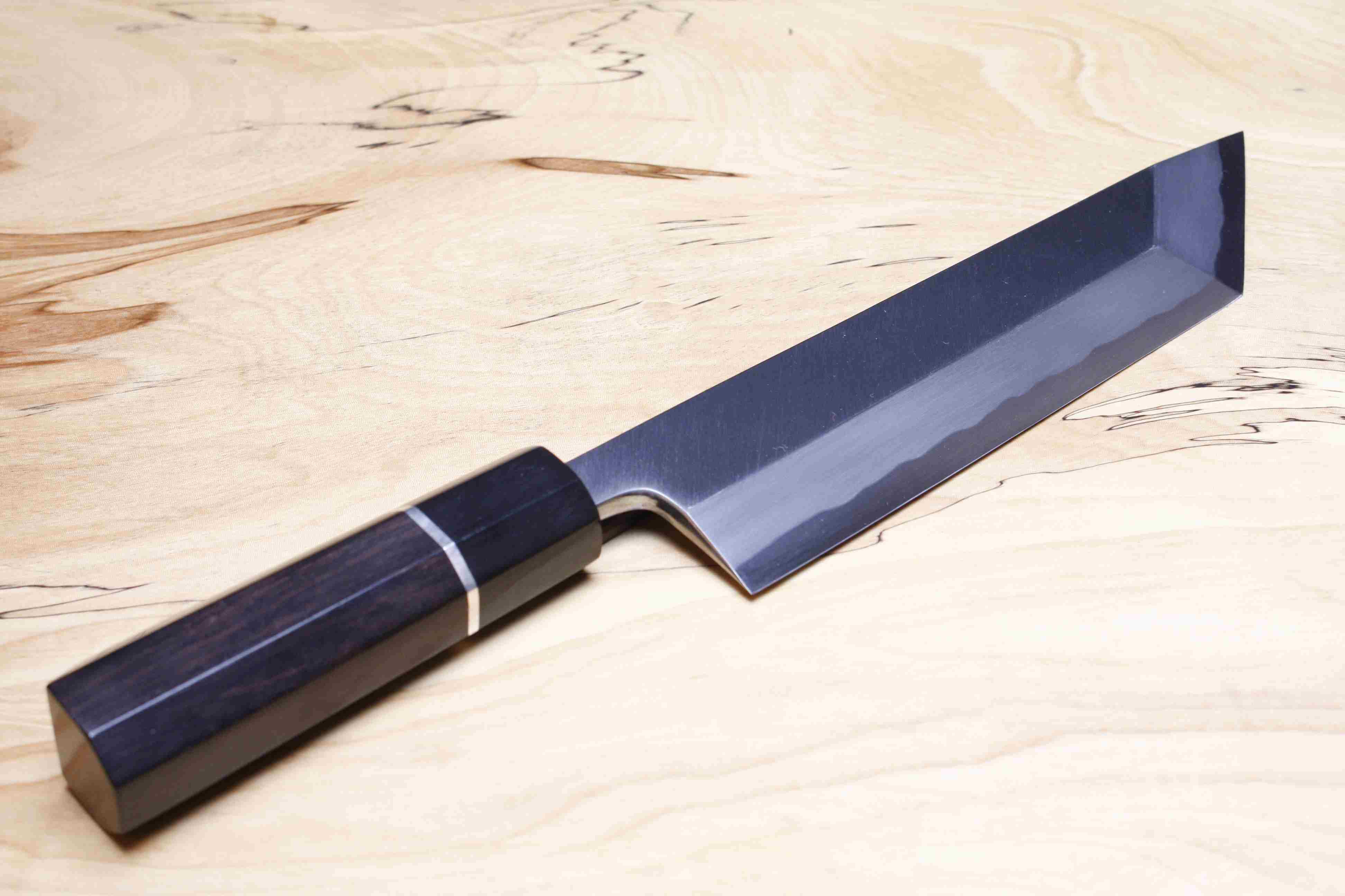 青一鋼 江戸裂 黒檀八角銀巻柄 | 堺打刃物 株式会社高橋楠｜包丁の製造卸