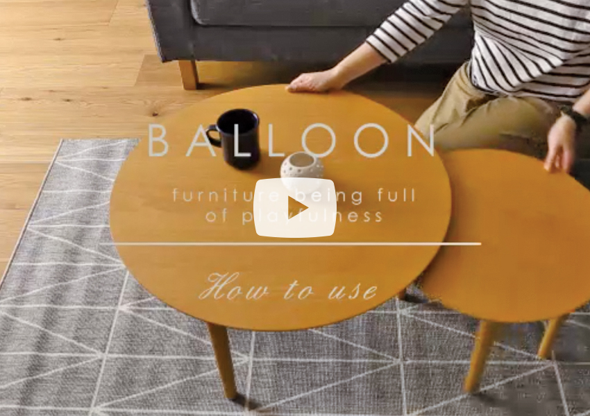 バルーン リビングテーブル 69-2 OAK(W101×D69×H37cm)税込￥75,000