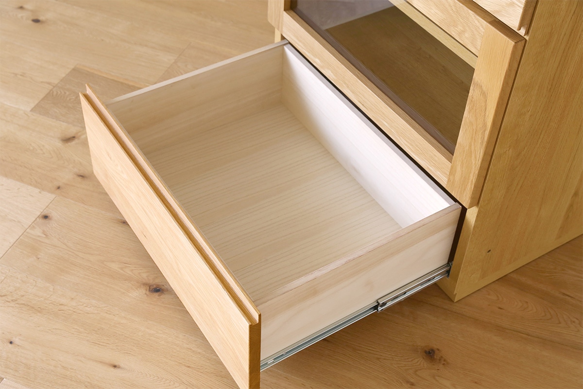 アスター 60 ガラス扉 WALNUT(W60×D44×H69cm)税込￥79,000 | 高野木工