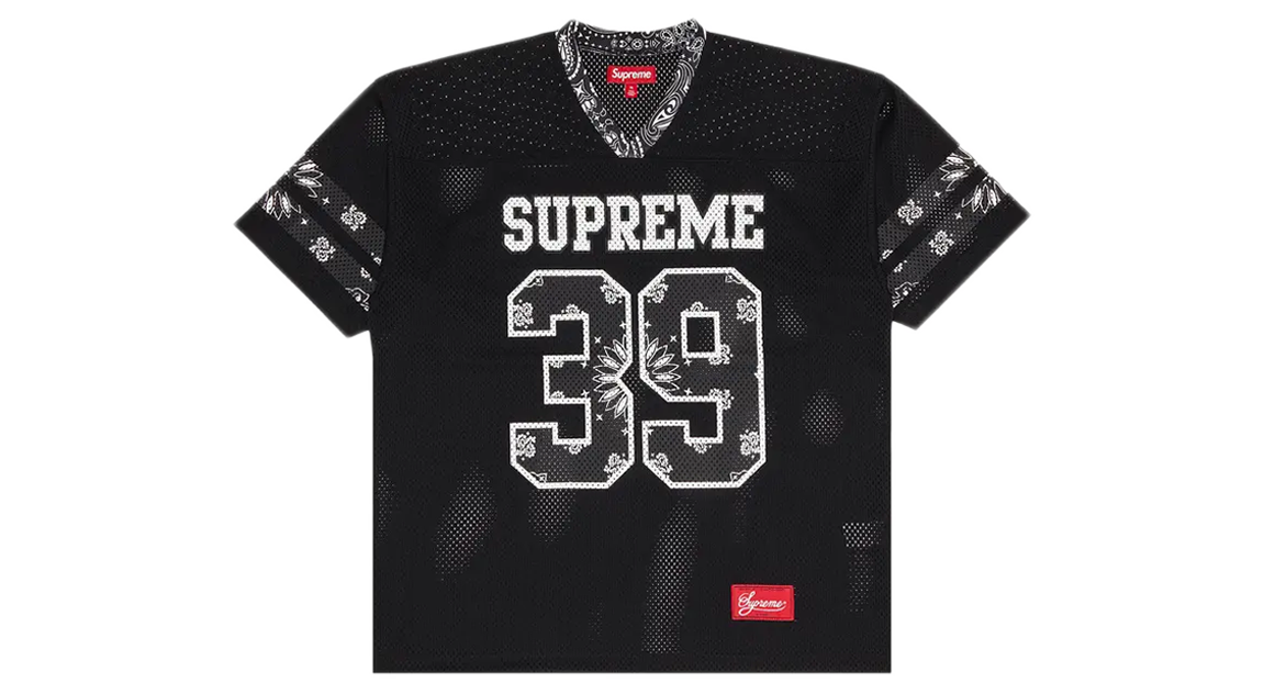 Supreme Bandana Football Jersey Black – Takeoff Copenhagen