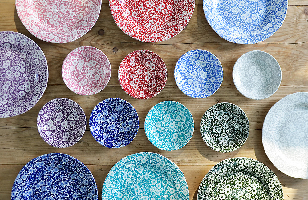 イギリス食器 Burleigh ペールブルーキャリコ フルーツプレート