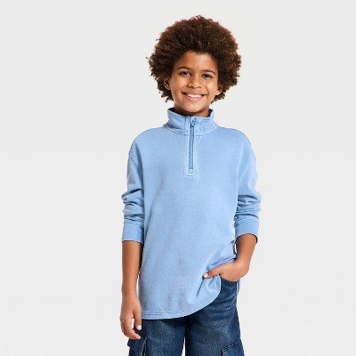 Boys' French Terry Quarter Zip Pullover Sweatshirt - Cat & Jack