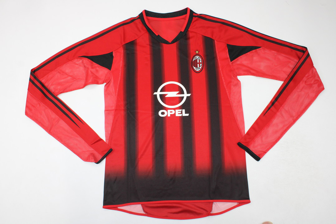 AC Milan 2004–05 Long-Sleeve Retro Jersey [Free Shipping]