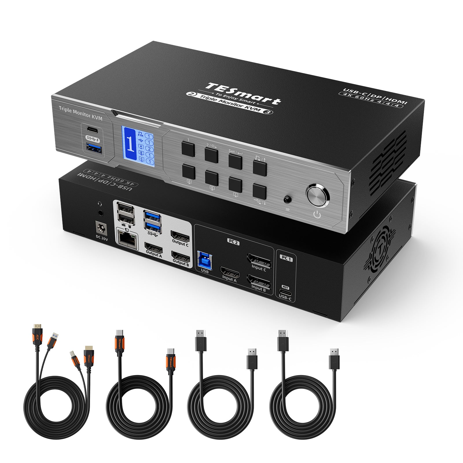 デュアルモニターUSB-C KVMドッキングステーション - 2台のノート