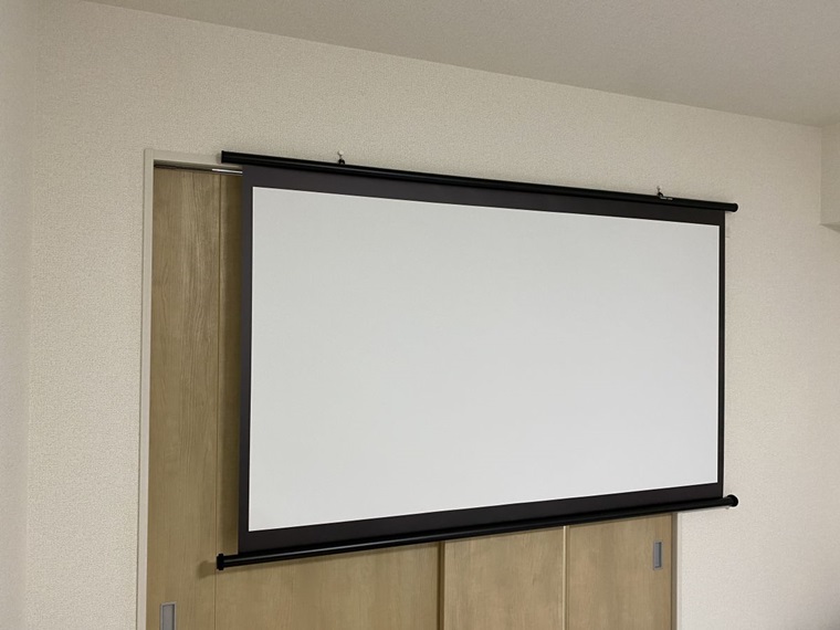 掛け軸 プロジェクター スクリーン ワイド60インチ フルハイビジョン