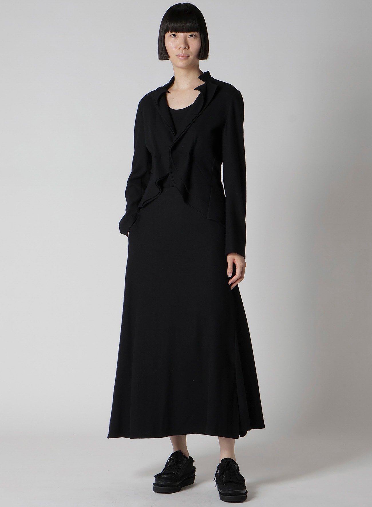 SOFT WOLLEN 1/14 TUCK D SHORT JACKET(XS Black): Vintage｜Special