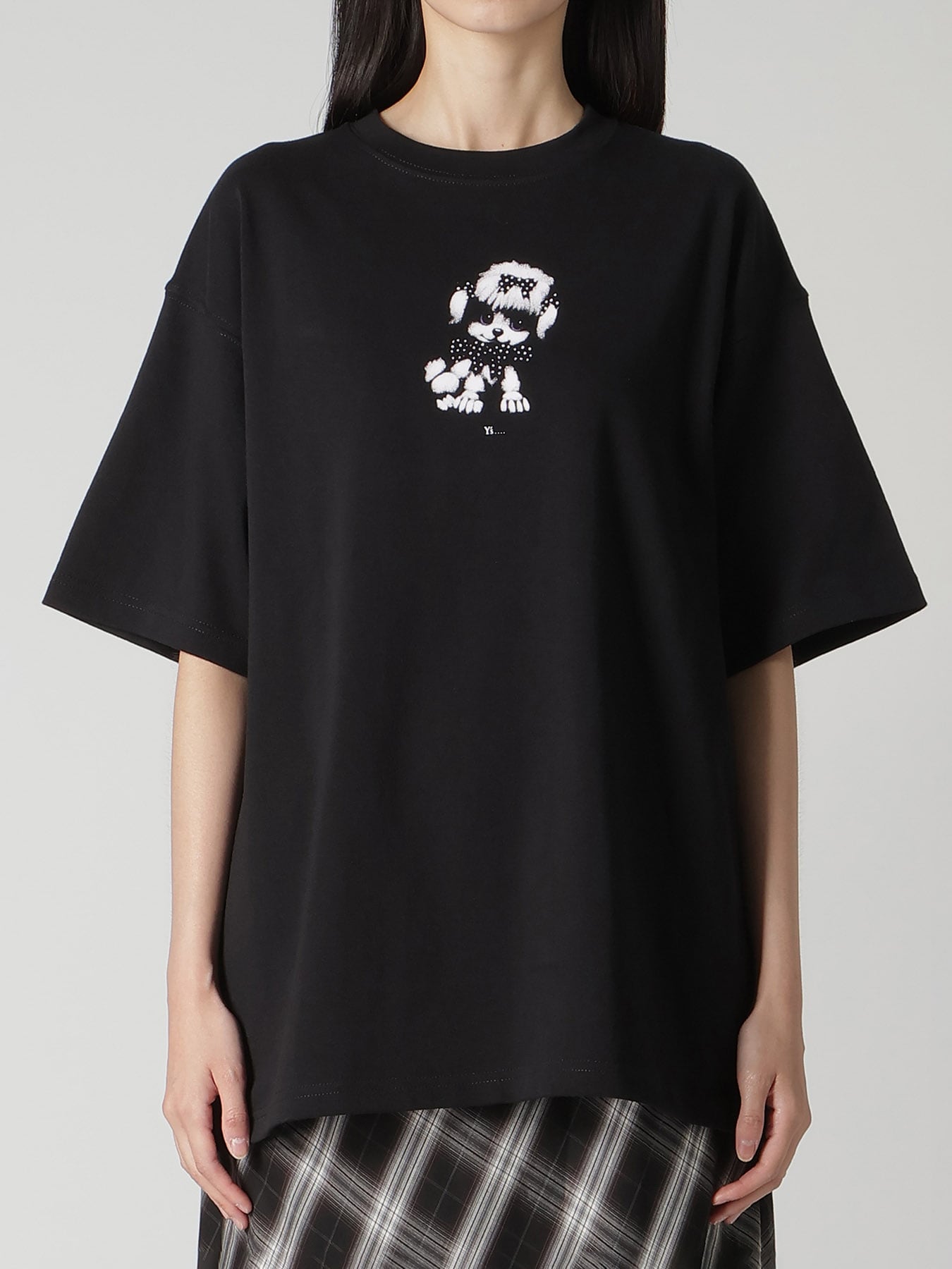 9.1OZ JERSEY DOG PRINT TEE(M Black): Y's.｜THE SHOP YOHJI YAMAMOTO