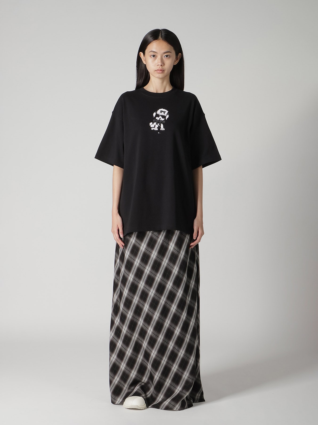 9.1OZ JERSEY DOG PRINT TEE(M Black): Y's.｜THE SHOP YOHJI YAMAMOTO
