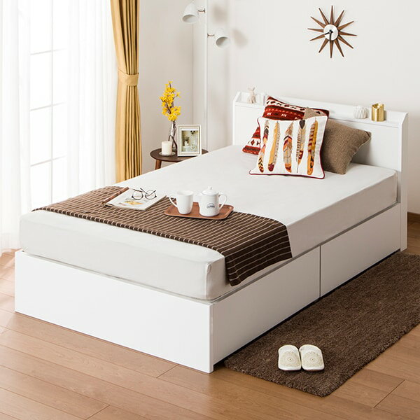 セミダブルベッドフレーム(ヴァイン WH フカヒキ31) ニトリ 【配送員