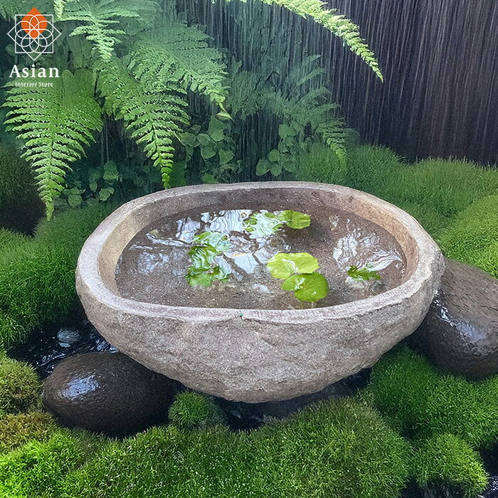 楽天市場】水鉢 石（ガーデンオーナメント・置物｜エクステリア