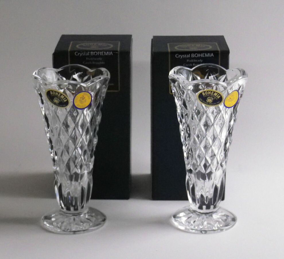 楽天市場】ボヘミア 花瓶 クリスタルの通販