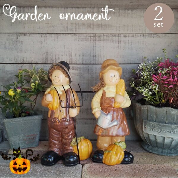 楽天市場】ハロウィン かぼちゃ 陶器（ガーデンオーナメント・置物