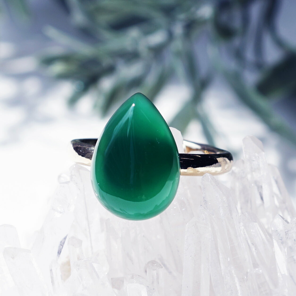 楽天市場】グリーンオニキス リングの通販