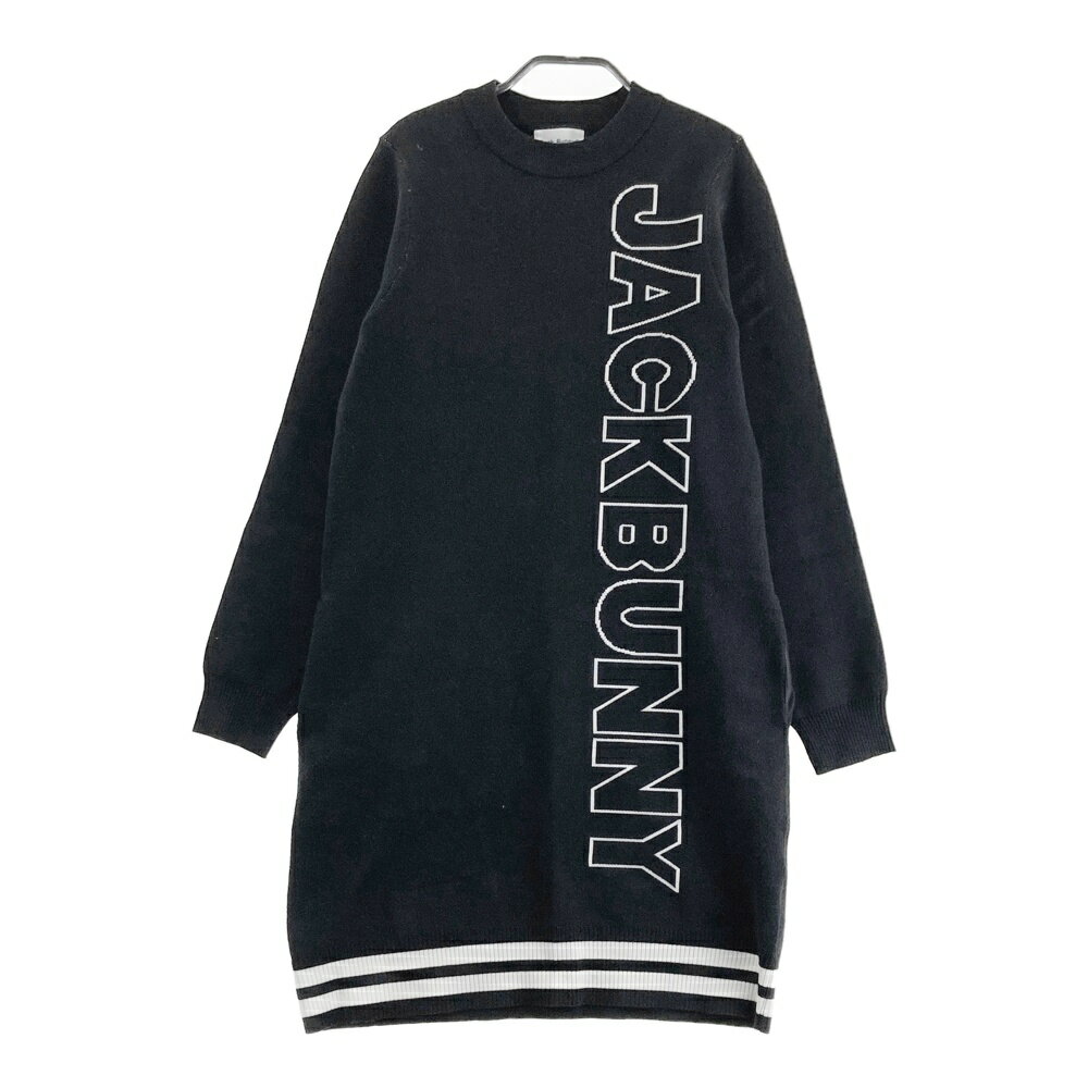 JACK BUNNY 黒 ロゴプリント ワンピース ジャックバニー(Jack Bunny