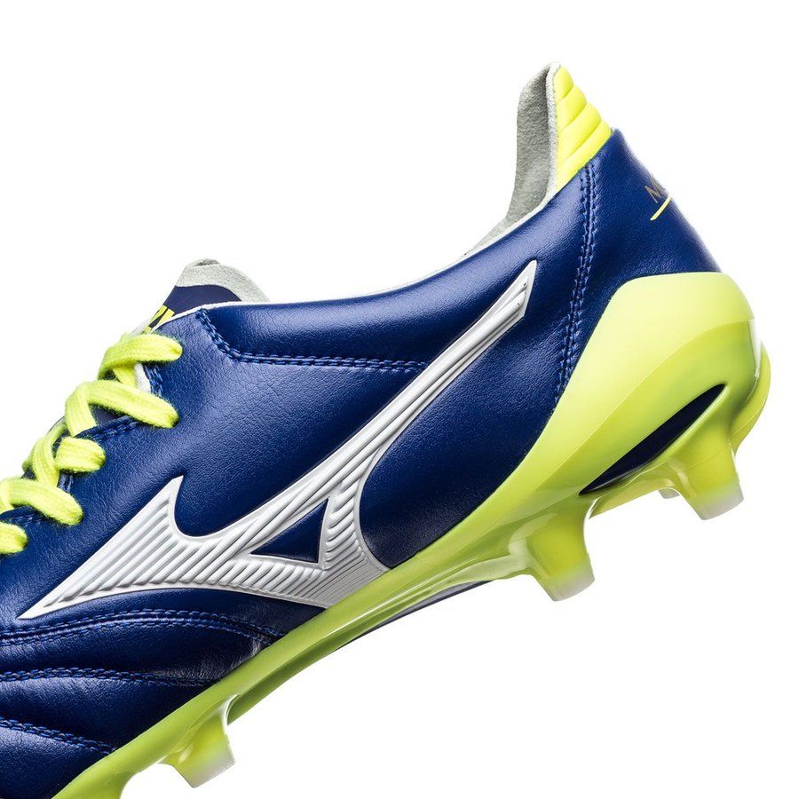 Mizuno Morelia Neo II Made in Japan FG - Blue Print/White/Safety