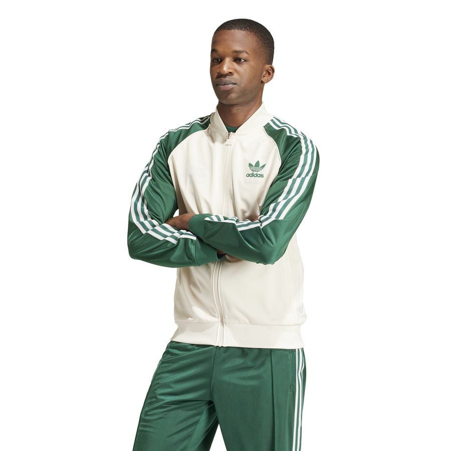 adidas Originals Track Top SST - Wonder White/Core Green