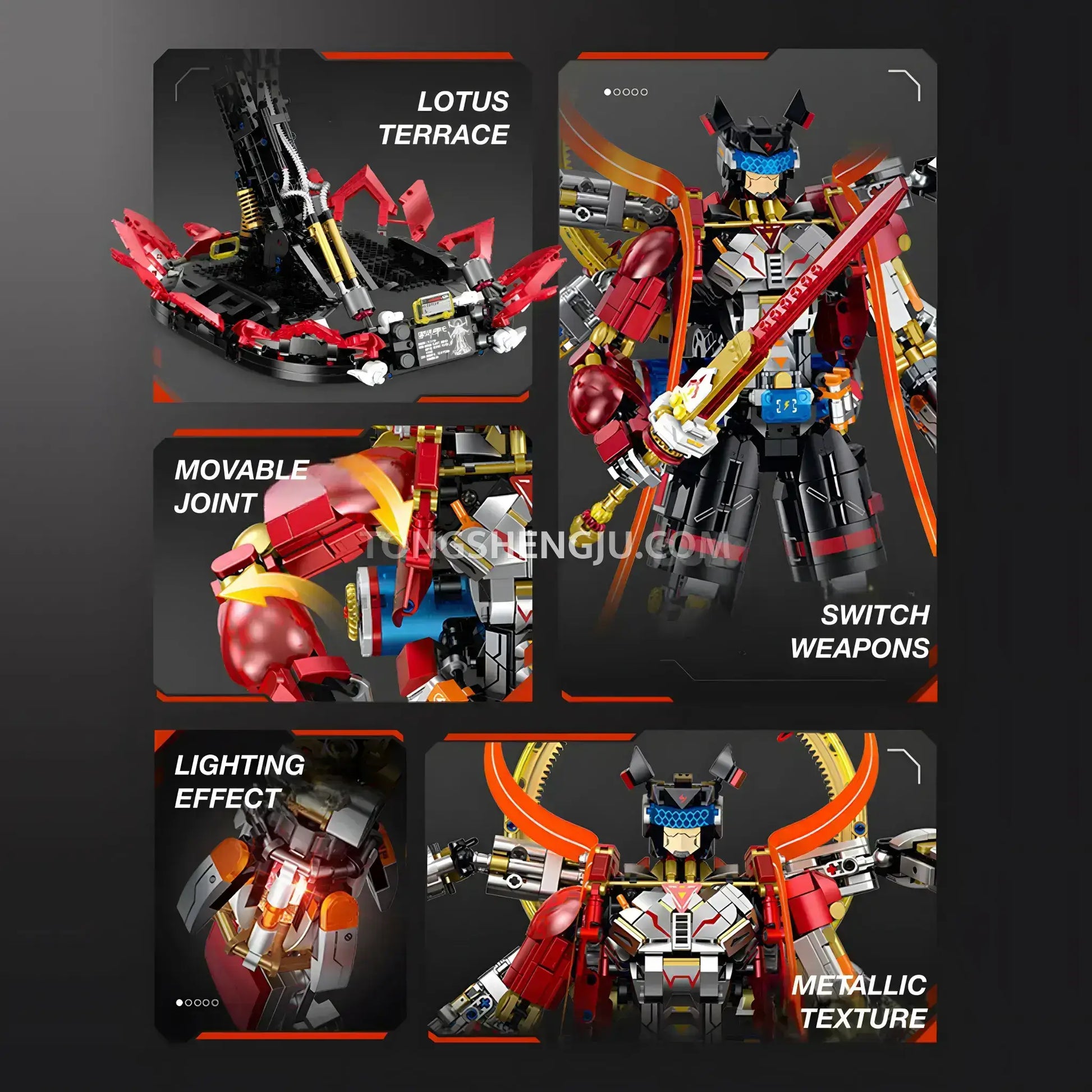 Tongshengju GULY NEZHA Model Mecha Building Blocks Set For Adults