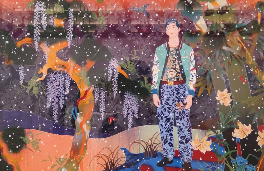 松山智一の作品集刊行記念展 「TOMOKAZU MATSUYAMA IN AND OUT」へ