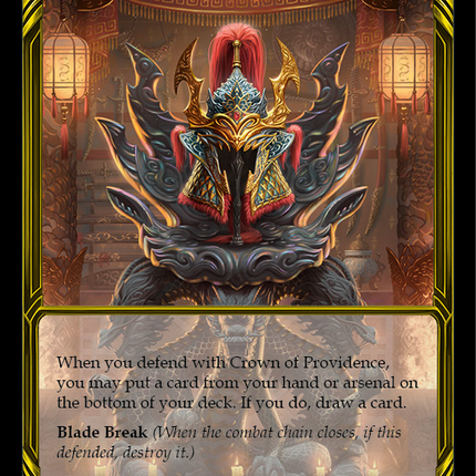 Crown of Providence (Golden) [FAB088] (Promo) Cold Foil – TokenMTG