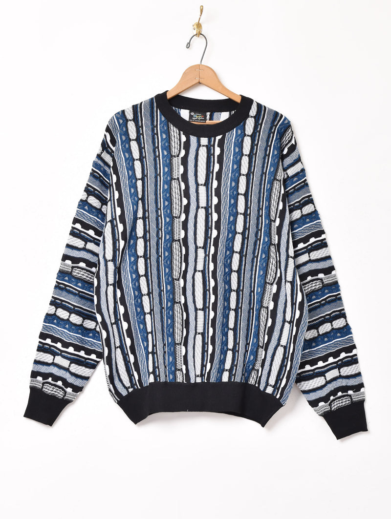 4色展開】Backers 総柄 3Dニット セーター – 古着屋Top of the Hillの